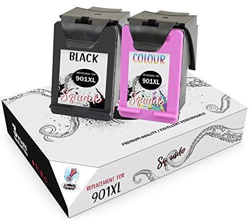 Squuido 2 Remanufactured Tintenpatronen 901XL 901 XL kompatibel mit HP OfficeJet 4500 G510a G510g G510n J4500 J4524 J4535 J4540 J4550 J4580 J4585 J4600 J4624 J4640 J4660 J4680 J4680c | Hohe Kapazität