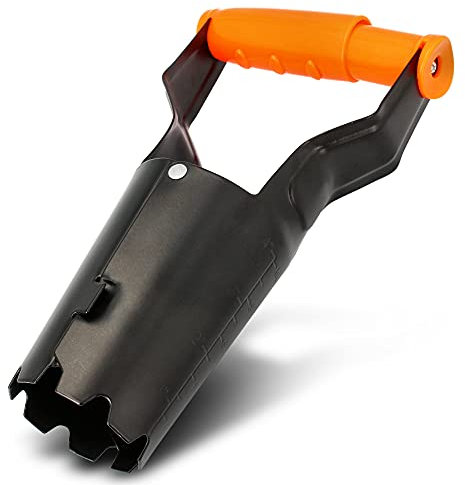 BRADAS® Blumenzwiebelpflanzer DE LUXE Ø 6 cm-9 cm Automatikpflanzer Pflanzautomat | Stahl Zwiebelpflanzer Mit Auslöseautomatik & Tiefenskala Knollenpflanzer Automatikgriff Gartenwerkzeug Gartengeräte
