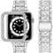wutwuk Compatible with Apple Watch Straps Women 38mm Metal Sparkling Replacement Rhinestone Glitter Wristband for iWatch Series 3 2 1-Silver 38mm