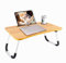 Mesa de Ordenador portátil para Cama y sofá, Soporte para Ordenador portátil, Soporte Vaso Mesa Plegable, portátil, Bandeja de Desayuno Mesa de Cama multifunción (Roble)