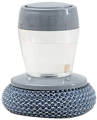 Dishwashing brush Kitchen Soap Dispensing Palm Brush, Multifunctional Pressing Cleaning Brush with Detergent, Built-in Liquid Storage Tank Kitchen Dishwashing Pot Brush