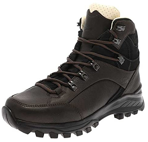 Hanwag Herren Trekkingstiefel Bangri Yakleder Wanderstiefel Schwarz 40.5 EU