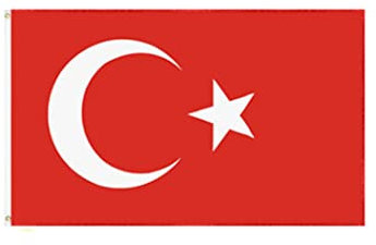 Stormflag Flaggen Türkei, 90 x 150 cm, Polyester, Pongee, 90 g, doppelt genäht