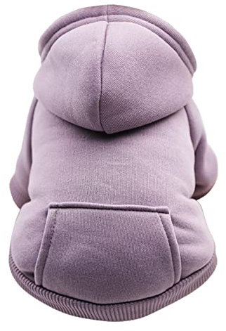 Tonsee Hundepullover kleine Hunde Mittlerer Hund Kapuzenpullis Hundepullover Hoodie Hunde Pullis Welpen Jacke Hunde Klamotten Warmer Wintermantel Haustier Kleidung Fleece Sweater (Lila, XS)