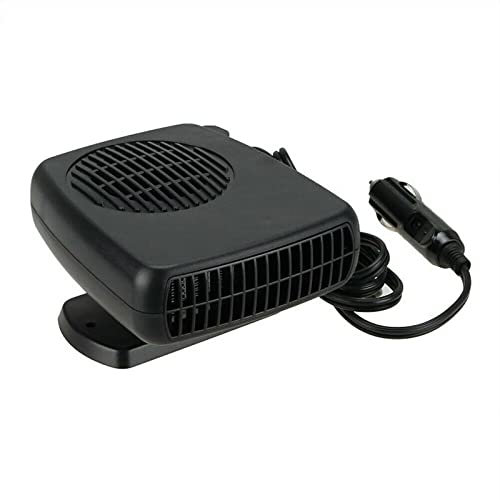 FAMYNGL 12/24V Chauffage Allume Cigare pour Voiture Ventilateur Voiture Chauffage Voiture Hiver Désembuage Et Dégivrage Pas De Bruit Radiateur Électrique Chauffage Soufflant Voiture,Noir
