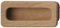 Gedotec Muschelgriff aus Holz | 1 Stück - Griffmuschel Schiebetür zum kleben | 110 x 50 mm | Eiche unbehandelt rechteckig | abgerundete Kanten | natürliches Design | Falttüren Schiebetür Griffe Möbel