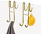diyannuo 2 Pack Stainless Steel Shower Door Towel Hooks for Bathrooms, Over The Frameless Glass Shower Door Hook Bath Hook for Towels & Razor Holder Shower (Gold)