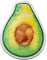 Mono Quick Avocado halbiert - Aufnäher, Bügelbild, Aufbügler, Applikationen, Patches, Flicken, zum aufbügeln, Größe: 4,5 x 3,5 cm