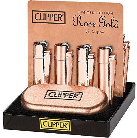Weedness 1 x Clipper Feuerzeug Spezial Edition Rose Gold - Limited Clipper Gas Bong Pfeifen Einweg Pfeife