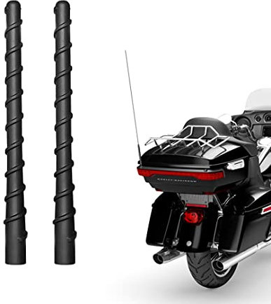 Antenne courte pour Harley Davidson Touring | Street Glide | Electra Glide | Road Glide | Tri Glide | Ultra Limited/Classic, 1998-2023 | Conçue pour une réception radio optimisée, antenne spirale de 7