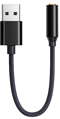USB Externe Soundkarte,USB auf 3.5mm Klinke Adapter USB Soundkarte Adapter, USB soundkart konverter,Externe Stereo-Soundkarte für PC,Laptop,PS4,Mac etc