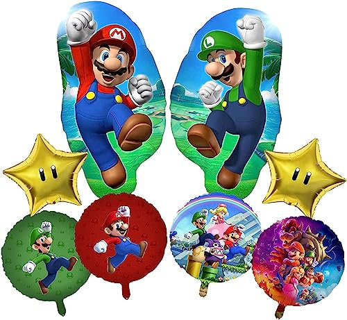 8 Pezzi Palloncini Alluminio Compleanno,Palloncini Compleanno Bambini,Festa di Compleanno per Bambini,per Decorazioni Compleanno Ragazzi Ragazze