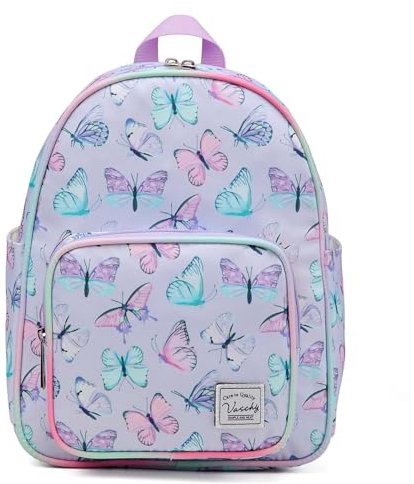 VASCHY Zaino Donna, Zainetto Donna Casual Zaino da Viaggio Zaino Università Zaini Donna Piccolo Zaino Lavoro Scuola Sportivo Farfalla Viola Chiaro