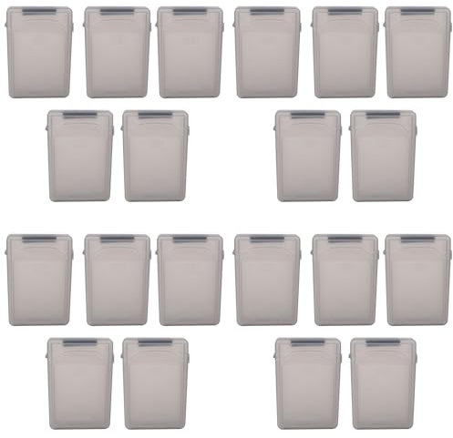 Tyatocepy 20 Piezas 3.5 Pulgadas IDE/SATA HDD Disco Duro Plástico Caja de Almacenamiento Caja Gris