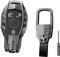 BROVACS Coque de clé en alliage de zinc compatible avec Mercedes Benz Classe A B C E S CLA CLS Coque de protection intelligente en métal avec porte-clés 2 3 boutons SV6950GY Couleur pistolet