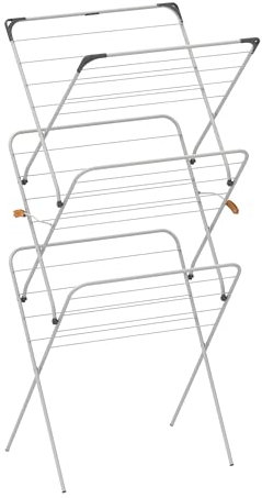 Rörets Wäscheständer Rise White - Pop-Up-Konstruktion - Sicherheitssperre - 61x49x140 cm - 18 m Trockenfläche - Design und Qualität von Schwedens stärkster Trockenständermarke (White)