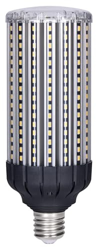 Wenscha Black E40 LED Corn Bulb 100W Warm White 3000k Super Bright Industrial Lamp Indoor Outdoor Use Super Energy Saving 10000lm Long Life Lamps