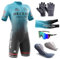 Herren Fahrrad Skinsuit,Kurzarm-Radsportanzug，Gepolstert einteilig Trisuit Bike Short Trisuit Einteiler für Wettkampf，Handgefertigter Hochdichter Schwamm in Wettkampfqualität Gepolstert (TYP-1,5XL)