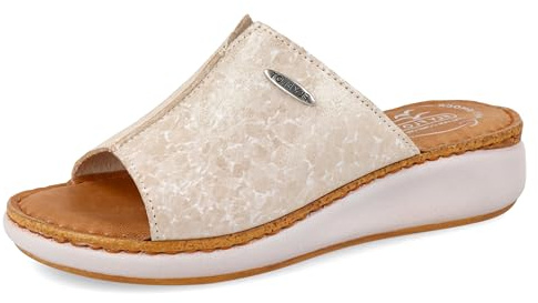 Fly Flot Miglierina, Ciabatte Donna, Motivo Casual, Aperte in Punta, Sottopiede in Pelle, Sandali, Rosa Antico, 38 EU