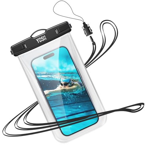 YOSH Waterproof Phone Pouch [Borderless Design], IPX8 Waterproof Phone Case for Swimming, Underwater Case for iPhone 17 Air 16 15 14 Plus 13 Pro Max Samsung S25 S24 S23 Ultra Xiaomi 15 14 up to 7.2
