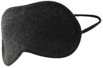 Prettystern 100% Kaschmir 2-lagig Augen Schlaf-Maske Nachtmaske Weich Hautfreundlich Augen-Maske Damen Herren Unisex - Deunkelgrau Anthrazit