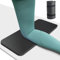 Yoga-Knieschoner, 20 mm dick, Yogamatte mit Tragegurt, Matten für schmerzfreie Knie und Ellbogen, Workout-Matten für Zuhause, Fitnessstudio, Yoga, Pilates, Planken, Bauchroller, Schwarz