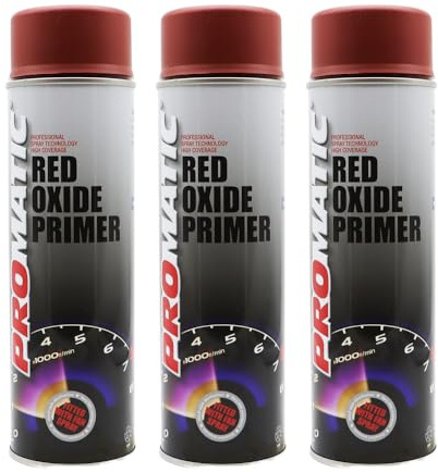 PROTOUCH 3x Promatic Red Oxide Primer Spray Aerosol, 500ml, Fast Drying, Corrosion Prevention, Easy Sanding