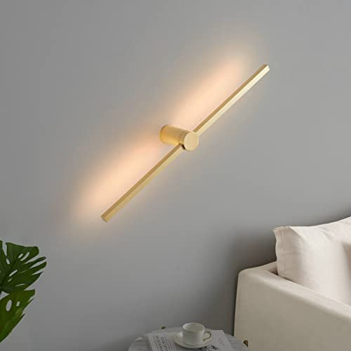 Kosilum – lange LED-Wandleuchte indirekte Beleuchtung 80 cm – Eydon – Licht warmweiß Beleuchtung Wohnzimmer Schlafzimmer Küche Flur – 15 W – 1845 lm – integrierte LED – IP20
