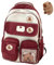 WANWEN Niedlicher Cartoon Rucksack, Schulrucksack für Kinder, Süßer Rucksack für die Schule, Cartoon Süßer Capybara Rucksack mit süßen Accessoires (Red)