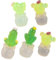 MOLUCKFU 5st Künstlicher Kaktus Mini-Kaktus-Ornament DIY-pflanzenmodell Mini-pflanzendekor Kaktus-Modell Kleiner Kaktus Kaktus-anhänger Miniatur-Kaktus-Dekoration Puppenhaus-Kaktus Harz
