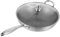 ABOOFAN Sartén Wok Antiadherente Con Tapa De Acero Inoxidable Ideal Para Cocinar