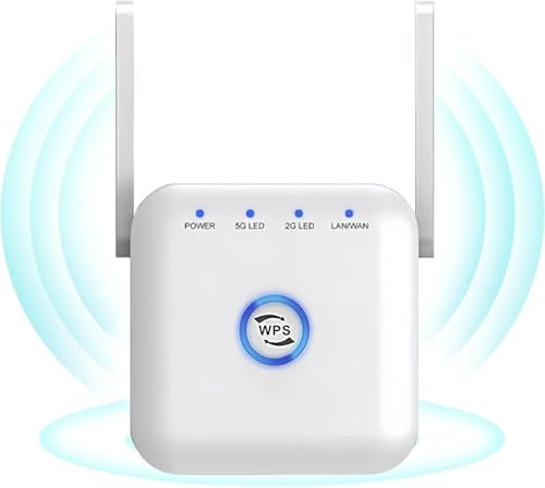 2025 Newest WiFi Booster, WiFi Extender, WiFi Repeater, Covers Up to 9800 Sq.ft and 45 Devices, Internet Booster - with Ethernet Port, Quick Setup, Home Wireless Signal Booster