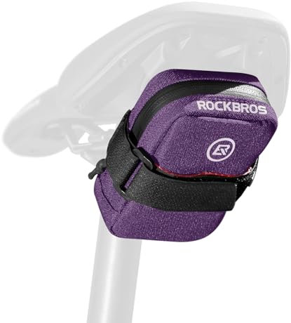ROCKBROS Fahrrad Satteltasche Mini Tragbare Fahrradsatteltasche Kompakte Aufbewahrungstasche Rennrad Mountainbike-Satteltasche Fahrradausrüstung