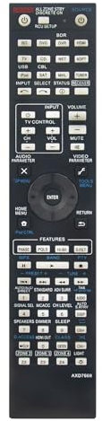 AULCMEET Fernsteuerung,AXD7668 Neu Ersetzen Sie Fernbedienung passend für fit for Pioneer A/V AV Receiver SC1522K SC65 SC67 SC68 SCLX86 SCLX87 SC-1223-K SC-2022 SC-LX87 SC1223K