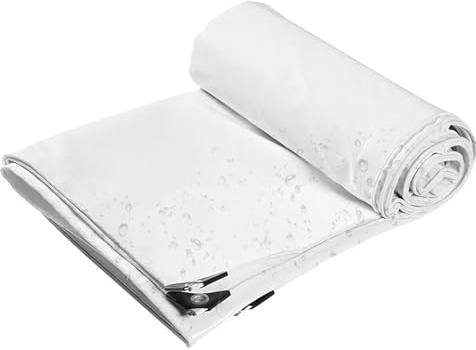 Strapazierfähige, wasserdichte Abdeckplane, 5 x 7 m, dickes PVC, wetterfest, für Boden, LKW, Wohnwagen, Mehrzweck-Baldachin, Zelt, 500 g/m²