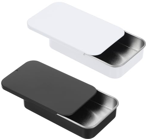 2 Stück Zahnseide Boxen Kleine Metalldöschen Etui Zahnseides Spender Nachfüllbarer Zahnseide Halter Tragbare Reise Zahnseides Box für Zahnreinigung Zuhause Reisen