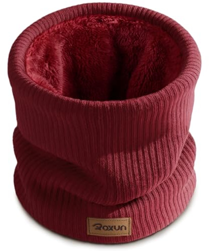 ROXUN Winter Neck Gaiter, Neck Warmer Snood Cover Ski Gaiters for Men/Women | Soft Thick Fleece; Gentle on Skin; Stretchy Fit; Multi-function; Elegant Chic Look; Multi-color Options