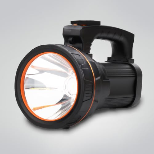 GEPROSMA Powerful Torch LED Super Bright USB C Rechargeable, 10000mAh, Long Range 800YD,High Power Torch, Spotlight Flashlight with Handle Strap,IPX6 Waterproof,for Home Camping