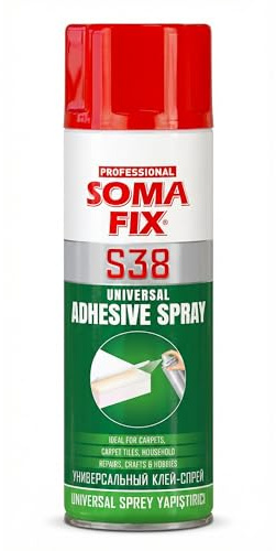 Adesivo spray spray spray per tessuti, tappeti, artigianato, carta da parati, pelle, vetro, giunti a mitra, legno e altro, colla istantanea (500 ml)