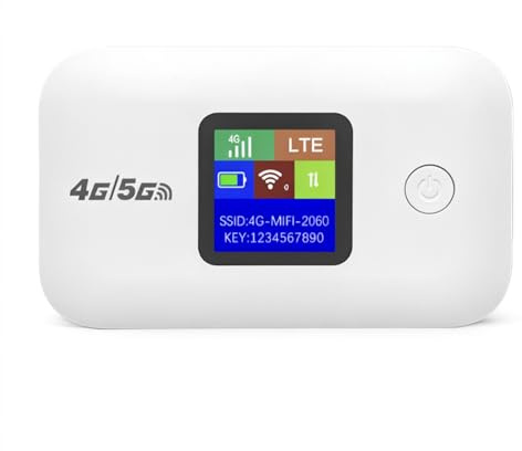 Portable WiFi Router 4G LTE Mobile WiFi Hotspot, MiFi Device with SIM Card Slot, 3000mAh Battery, Pocket WiFi Router for Travel, Connect Up to 10 Devices, Wireless Internet for Laptop Phone Tablet