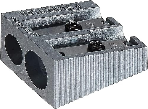 STAEDTLER 510 20 Metall Doppelspitzer, 20 Stück in Kartonschachtel, silberfarben
