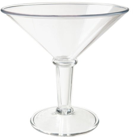 GET SW-1419-1-SAN-CL BPA-Free Break- Resistant Plastic Super Martini Glasses, 48 Ounce, Clear