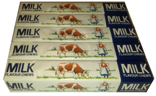 5 x Milk Flavour Chews - Chewy Candy Sweets 41g