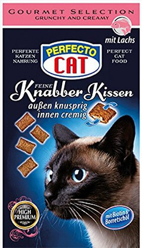 Perfecto Cat Feine Knabber Kissen mit Lachs 50g 9er Pack