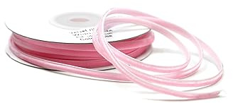 Creativery Samtband 3mm x 10m Rolle - Farbauswahl in 3/6/10/16/22/25/50mm - farbecht & waschbar - Schleifenband zum Nähen - Geschenkband zum Verpacken Dekorieren Basteln - Rosa 148