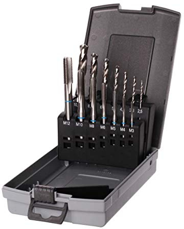 Labor Holland Coffret de 14 tarauds machine et forets HSS taillé meulé KA300114