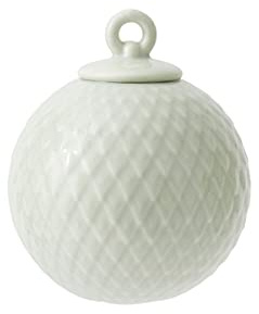 Lyngby Porcelæn Dekorationskugel Ø7 cm Rhombe Porzellan, hellgrün