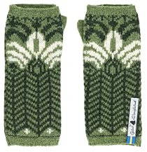 ÖJBRO VANTFABRIK Armstulpen Pulswärmer Damen 100% Merinowolle fingerlose Handschuhe Strick-Stulpen warm weich Armstrumpf aus Schweden