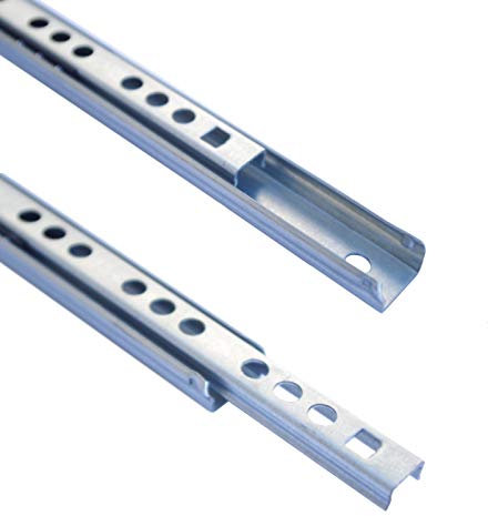 Kolor 1 Paar 17 mm Teleskopschienen Schubladenschienen Schubladenauszug Teilauszug (Länge: 246 mm (1 Paar))