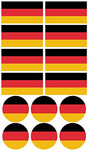 28 Aufkleber der deutschen Flagge. Aufkleber für Fahrräder, Motorräder, Zubehör (DEUTSCHLAND)